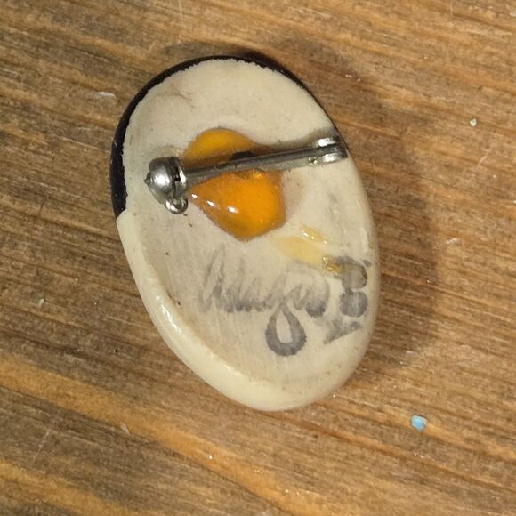 Adagio Mask Brooch Pin Vintage 80s, Rare - Picture 4 of 5